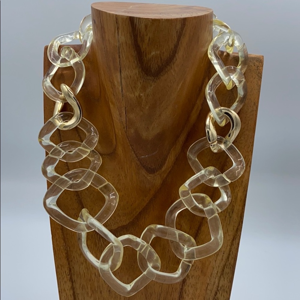 Chunky Lucite Link Necklace